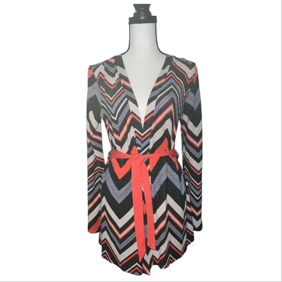 KATRIN LONG CARDIGAN WITH LONG SLEEVES MULTICOLOR. - Picture 1 of 6